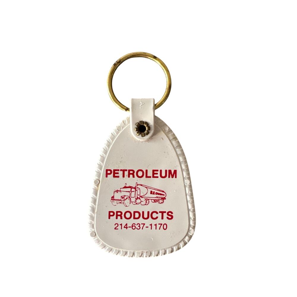 Vintage Petroleum Products Advertising Plastic Keychain R.E. Owen Company Dallas